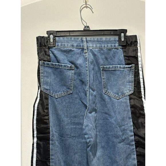 Adidas Side Panel Wide Leg Jeans - Picture 3 of 5